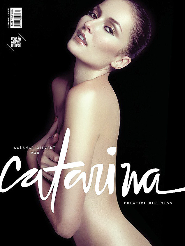 A top catarinense Solange Wilvert na capa da revista "Catarina"