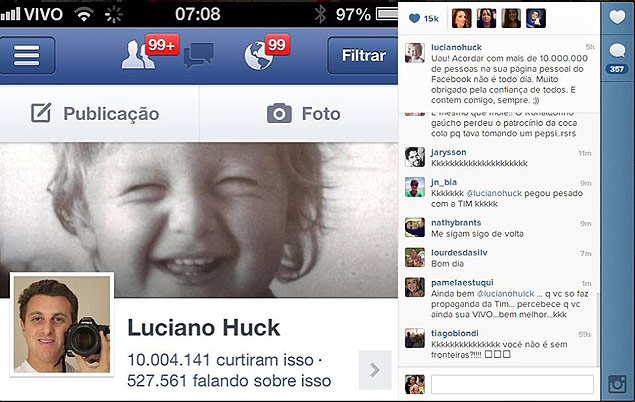Luciano Huck comete gafe no Instagram 