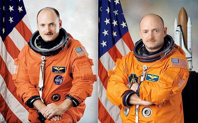Os astronautas Mark Kelly