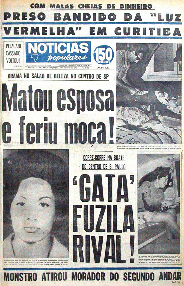 Em 8 de agosto de 1967, 'Notcias Populares' destaca a priso do 'Bandido da Luz Vermelha