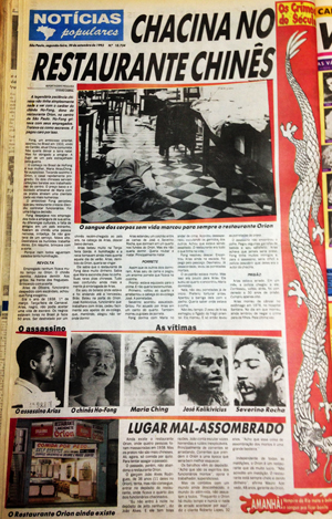 A histria dos assassinatos cometidos em restaurante no centro de SP foi tema do 'NP' em 20 de setembro de 93