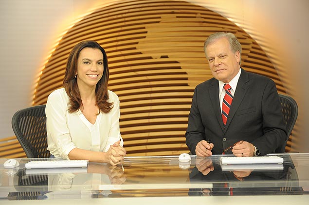 Chico Pinheiro e Ana Paula Araújo apresentam o "Bom Dia Brasil"
