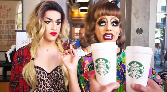As drags Adore Delano e Bianca del Rio são as protagonistas do novo comercial da Starbucks nos EUA