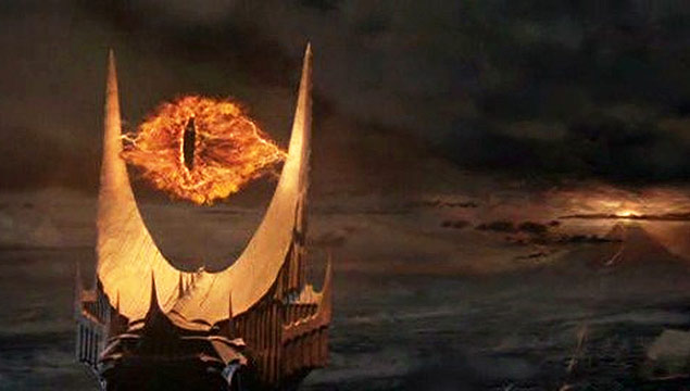 Olho de Sauron, símbolo do mal nos filmes da franquia "O Senhor dos Anéis"