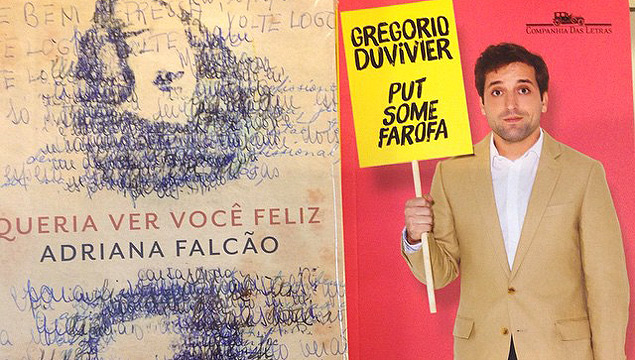 Gregorio Duvivier posta foto de capa seu livro ao lado da do livro de Adriana Falco, ex-sogra