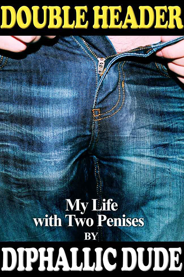 Capa do livro "Double Header: My Life With", no qual o autor conta como vive com dois pênis