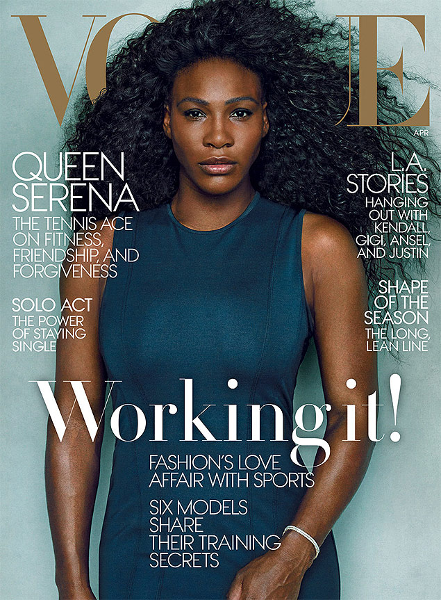 Serena Williams estampa capa da Vogue de abril
