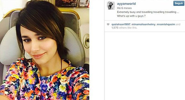 Reprodução da conta de Ayyan no Instagram: ela é maior top model paquistanesa 