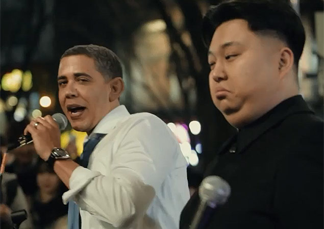 Obama e Kim-Jong Un cantam juntos em comercial coreano