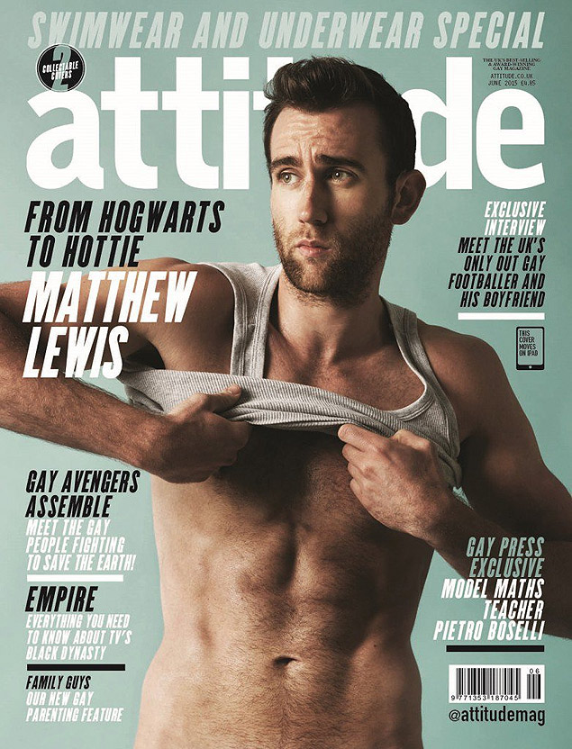 https://twitter.com/AttitudeMag/status/601317745788059648 Matthew Lewis, ator de Neville Longbottom de harry potter aparece em ensaio de revista mostrando seus músculos