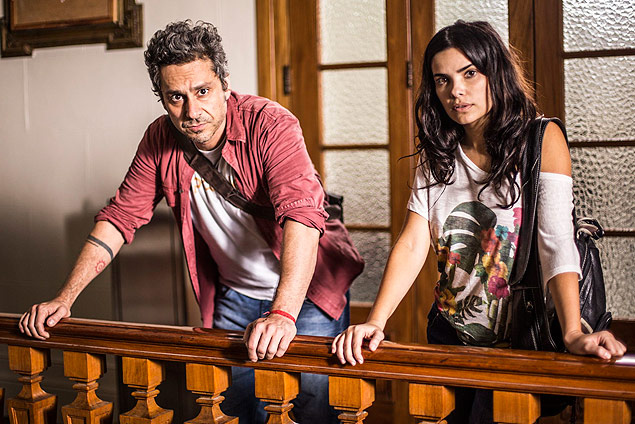 Alexandre Nero e Vanessa Giacomo nas gravações de 'A Regra do Jogo', próxima novela das 21h da Globo