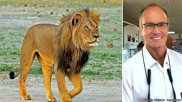 O dentista americano Walter Palmer, que matou o leo Cecil, no Zimbbue, est sendo alvo de ataques irados nas redes sociais.