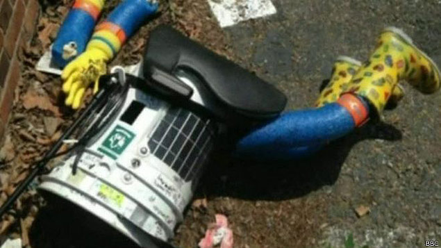 "Robô mochileiro" é encontrado vandalizado no Estado da Filadélfia