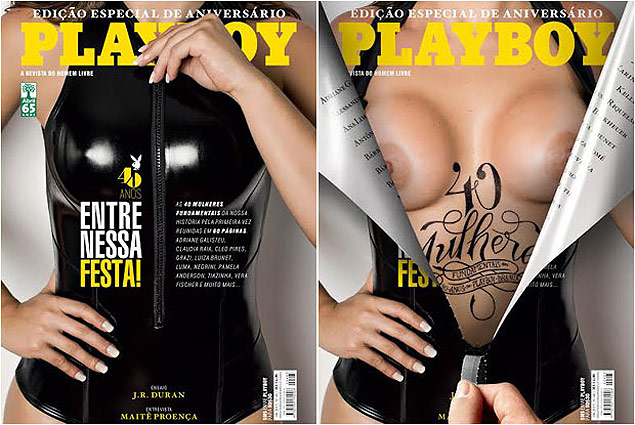 Capa da edição especial de 40 anos da "Playboy"