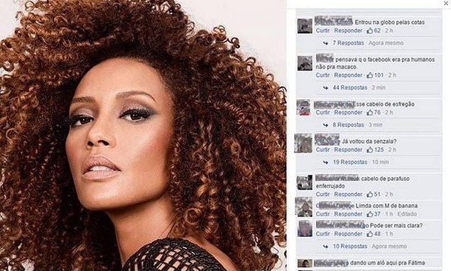 Taís Araújo recebe comentários racistas em página no Facebook