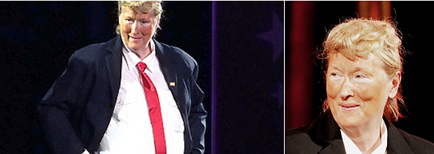 Meryl Streep vestida como Donald Trump esta noite e Christine Baranski adorou. s vezes o mundo  perfeito. 