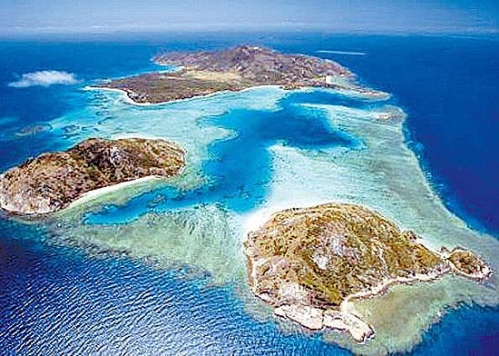 Barreira de coral em Queensland, Austrlia, ecossistema sensvel ao aquecimento dos oceanos