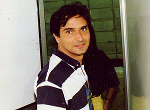 O piloto Nelson Piquet, visitando Interlagos, em abril 