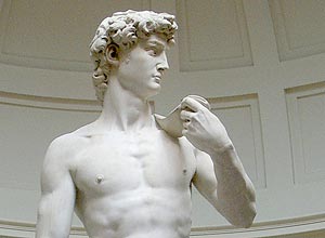 A escultura "David", de Michelangelo