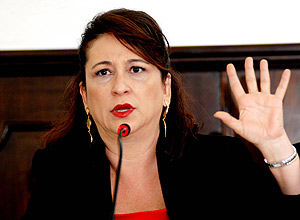 Senadora Katia Abreu(DEM-TO),presidente da CNA, durante entrevista coletiva na sede da Sociedade Rural Brasileira
