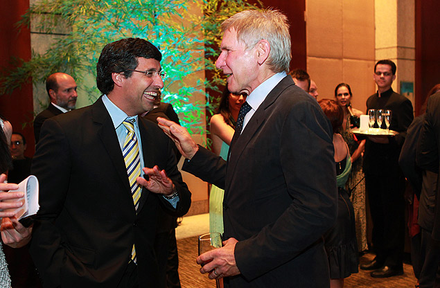 Harrison Ford e André Esteves, CEO do banco BTG Pactual