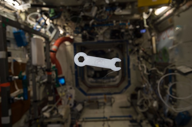 Chave feita com "plstico verde" a partir de uma impressora 3D na Estao Espacial Internacional