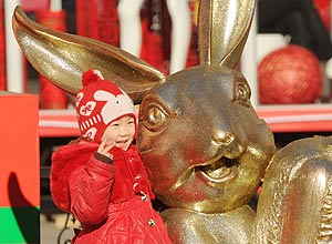 O coelho est se tornando um animal onipresente na China com a chegada do Ano Novo lunar no dia 3 de fevereiro