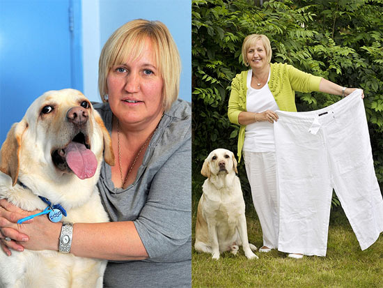 Labrador e sua dona perderam 44 kg e ganham ttulo de 'campees de dieta'
