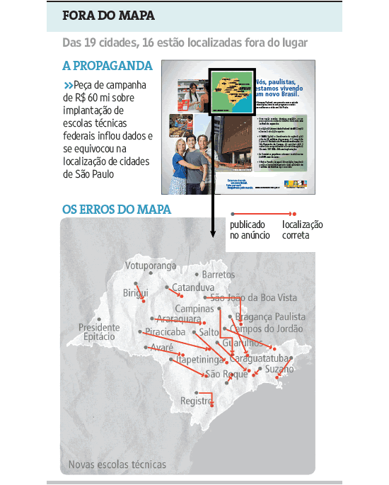 Em campanha de R 60 milhões Governo Federal infla dados e erra mapa em