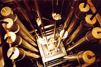 Núcleo do reator de pesquisa IPEN/MB-01, que começou a operar em 1988; complexo consegue simular operação de reatores maiores