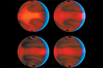 Imagens simulam dinâmica atmosférica do HD80606b; superfície do planeta tem aumento de temperatura de 700ºC em apenas seis horas