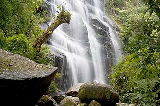 Entre as atrações da parte baixa do Itatiaia estão a cachoeira Véu de Noiva, a pedra fundamental e a mata atlântica preservada