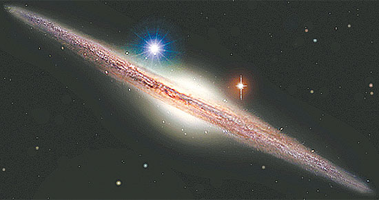 Ilustrao mostra galxia com primeiro buraco negro "mdio" conhecido