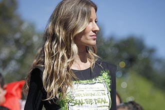 Modelo Gisele Bündchen, que cobrou do presidente Luiz Inácio Lula da Silva mais leis de combate ao desmatamento no país