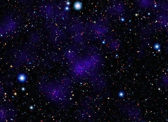 Conglomerado de galxias modernas originadas cerca de 3 bilhes de anos aps o Big Bang.