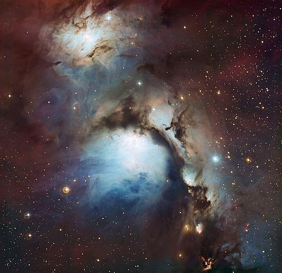 Nebulosa Messier 78 pode ser observada por um telescópio pequeno; ela fica nas imediações das "Três Marias"