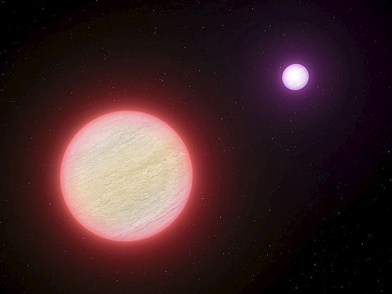 Ilustração da estrela anã marrom CFBDSIR 1458+10B, cuja temperatura é estimada em 100ºC