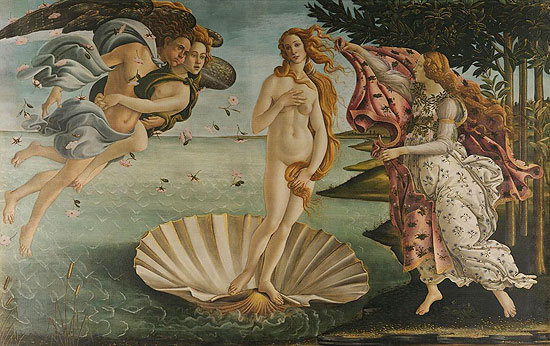Estudo afirma que as mesmas áreas do cérebro são ativadas por obras como a de Botticelli (acima) e pelo amor