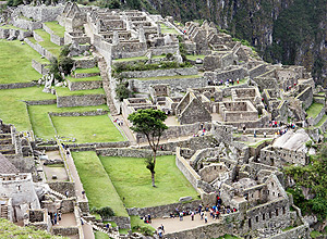 Vista das ruínas de Machu Picchu
