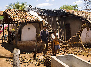 Tremor de terra danificou casas no distrito de Vargem Grande, na cidade de Itacarambi (MG) 