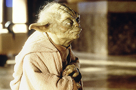 Estudo de dois linguistas diz que ancentrais do homem falavam na ordem sujeito-objeto-verbo, como Yoda (foto)