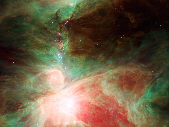 Imagem da nebulosa Órion tirada pelo telescópio Spiltzer e divulgada no site da Nasa, a agência espacial dos EUA