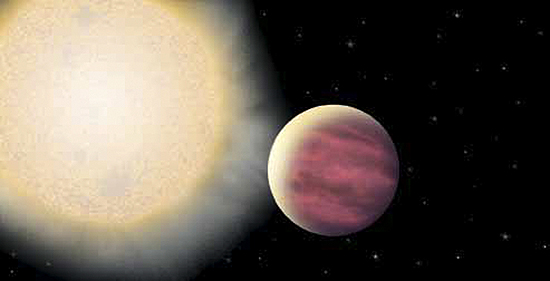 Ilustração artística do exoplaneta Kelt-1b (à dir.), localizado por telescópio do Arizona (EUA)