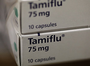 Caixa do medicamento Tamiflu