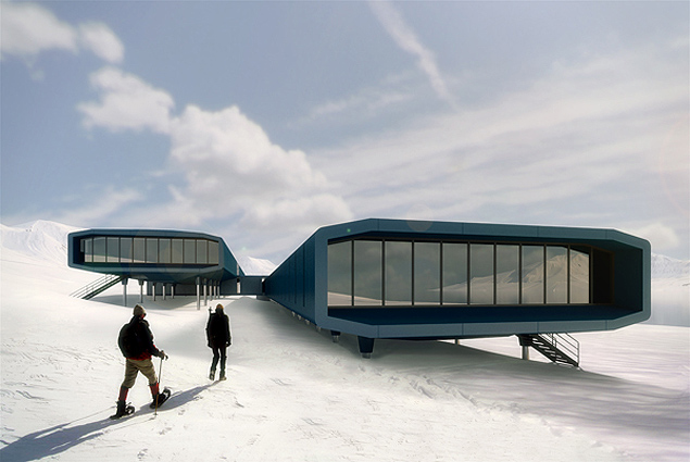 Projeto vencedor para reconstrução da base antártica prevê lados envidraçados para aproveitar luz natural