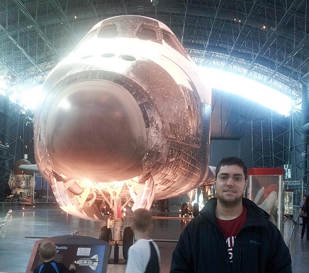 Pedro Doria Nehme em museu espacial nos EUA