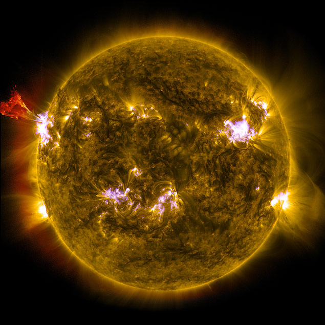 Nasa capturou images de erupção solar de média intensidade que aconteceu na semana passada