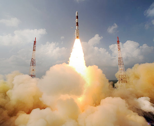Lanamento da primeira misso da ndia para explorar Marte, em 5 de novembro, em Sriharikota, a 100 km da cidade de Chennai