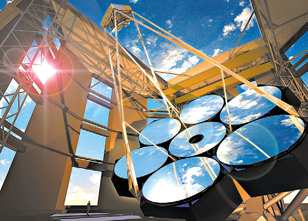 Telescpio Gigante de Magalhes est sendo montado no Chile