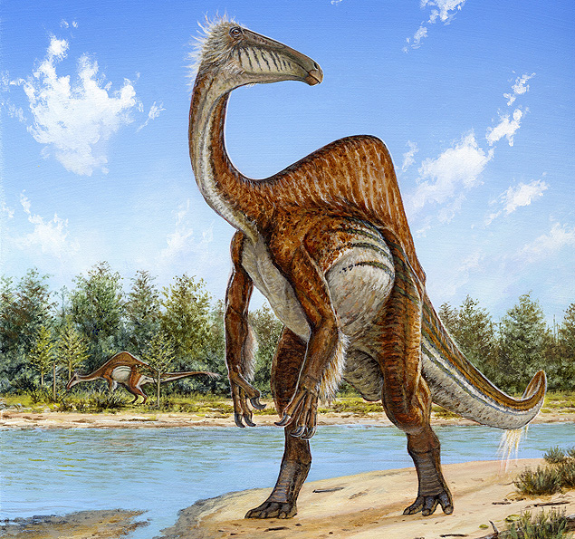 Deinocheirus mirificus, maior dinossauro do grupo dos rpteis que se parecem com aves
